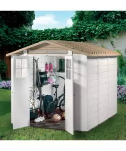 Casetta da giardino in pvc garofalo "tuscany evo 240" l.229 x p.262 x h.220